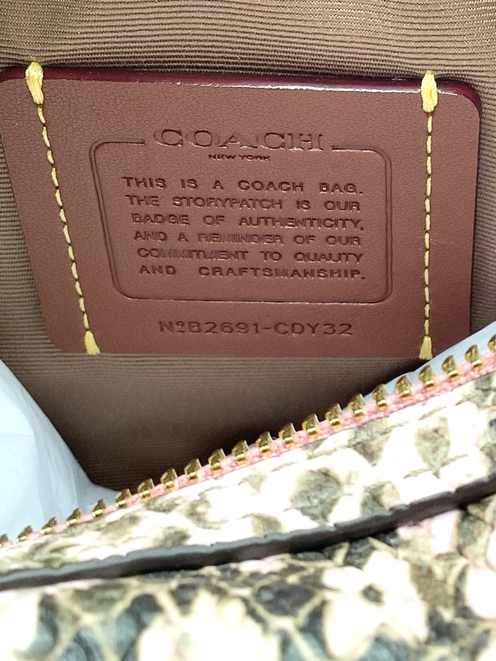 Coach Mini Rowan Crossbody Bag in Snake-Embossed Leather with Card Case - NWT - Picture 15 of 16